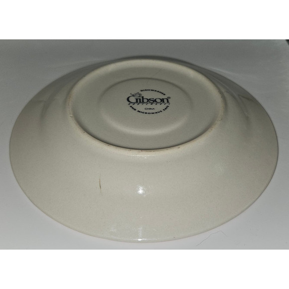 Gibson Rose Floral 6.5" Saucers Set of 3 Vintage Stoneware - Picture 2 of 2